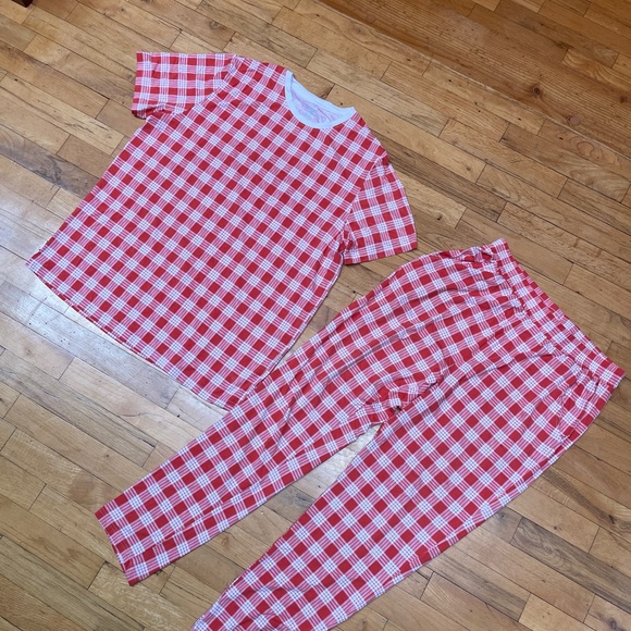 Coco Moon Hawaii like new Men’s pajama set ‘ula’ula red palaka bamboo, Large - Picture 2 of 9